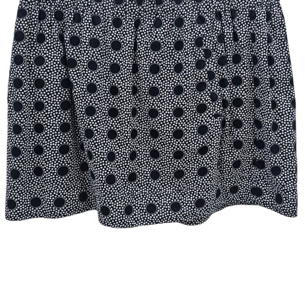 J. Crew Womens XL Cotton Printed Skirt Blue Dots with Pockets
